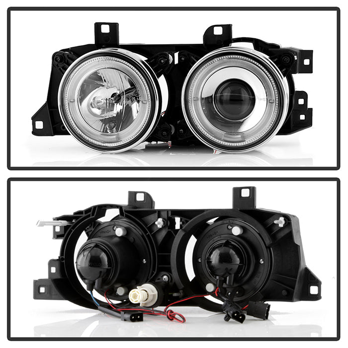 BMW E34 5-Series 89-94 / BMW E32 7-Series 88-92 Projector Headlights - Chrome - Image 2