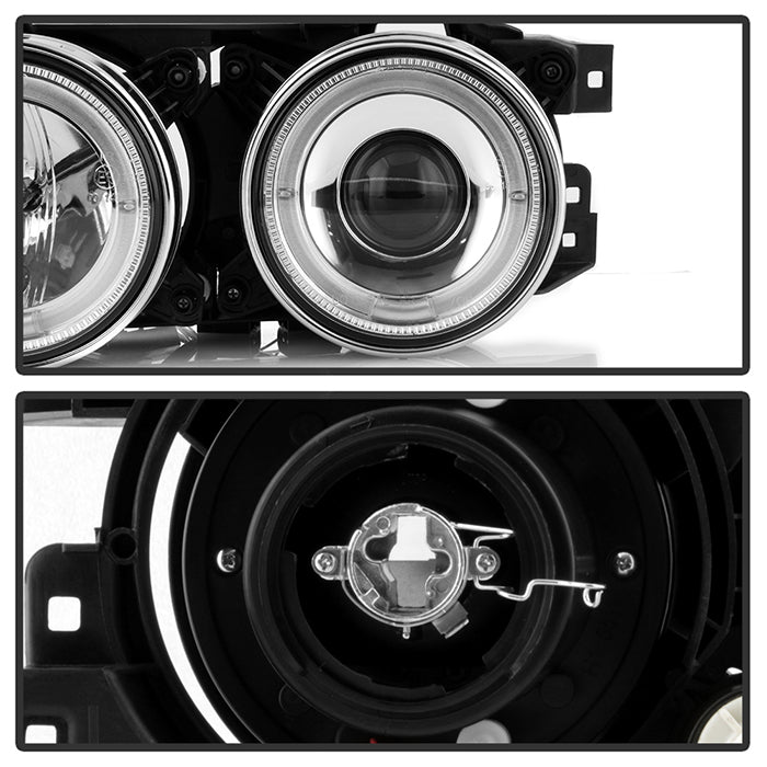 BMW E34 5-Series 89-94 / BMW E32 7-Series 88-92 Projector Headlights - Chrome - Image 3