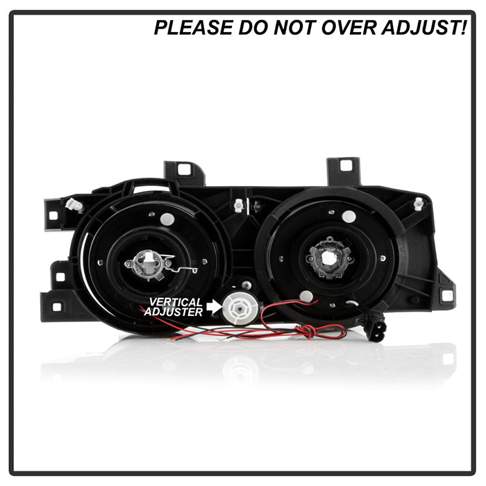 BMW E34 5-Series 89-94 / BMW E32 7-Series 88-92 Projector Headlights - Chrome - Image 7