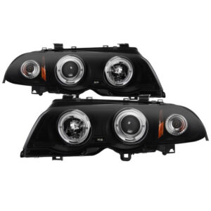 BMW E46 3-Series 99-01 4DR Projector Headlights - Black Smoke