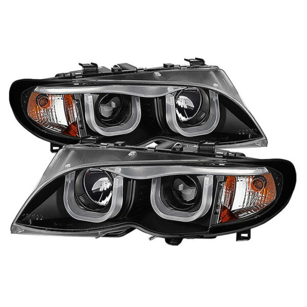 BMW E46 3-Series 02-05 4DR Projector Headlights 1PC- Black