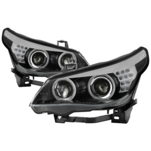 BMW E60 5 Series 08-10 Projector Headlights - Black