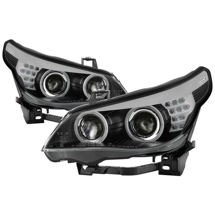 BMW E60 5 Series 08-10 Projector Headlights - Black