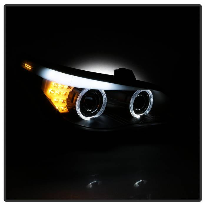 BMW E60 5 Series 08-10 Projector Headlights - Black - Image 6
