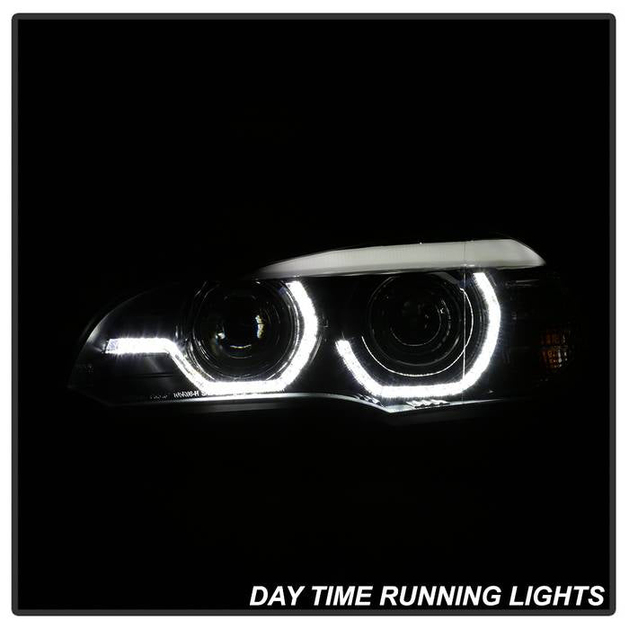 BMW X5 E70 2007-2010 Projector Headlights - Black - Image 9