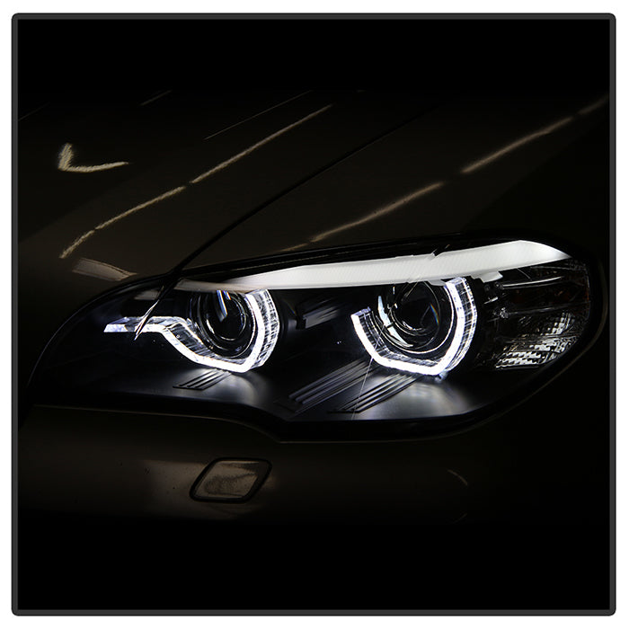 BMW X5 E70 2007-2010 Projector Headlights - Black - Image 10