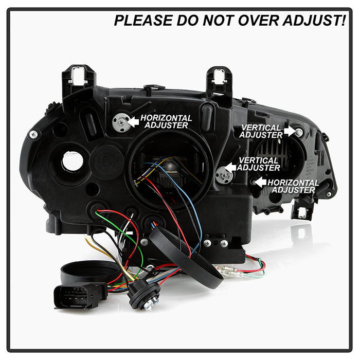 BMW X5 E70 2007-2010 Xenon/HID Model Headlights - Black - Image 7