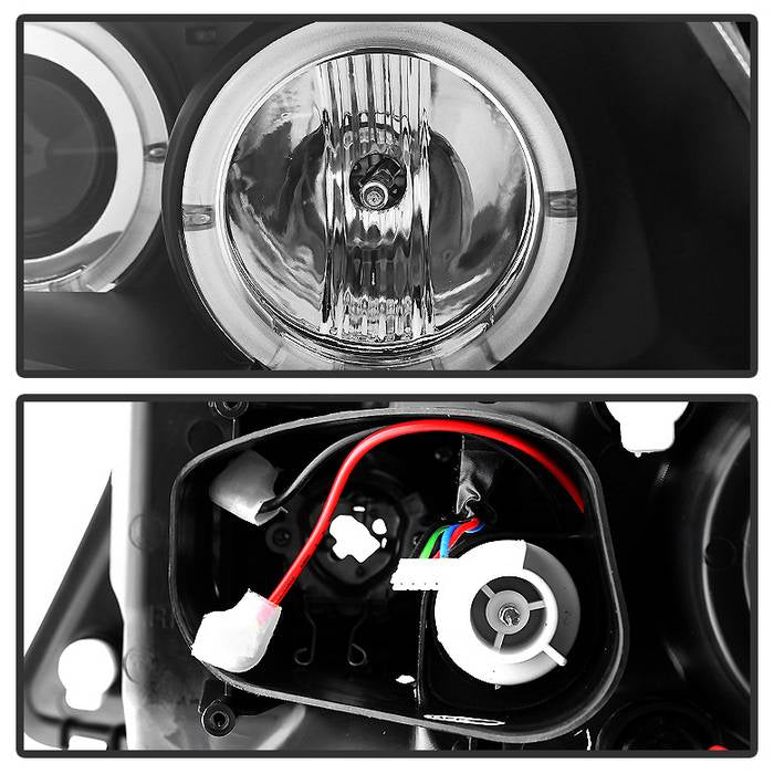 BMW E90 3-Series 06-08 4DR Projector Headlights - Black - Image 3