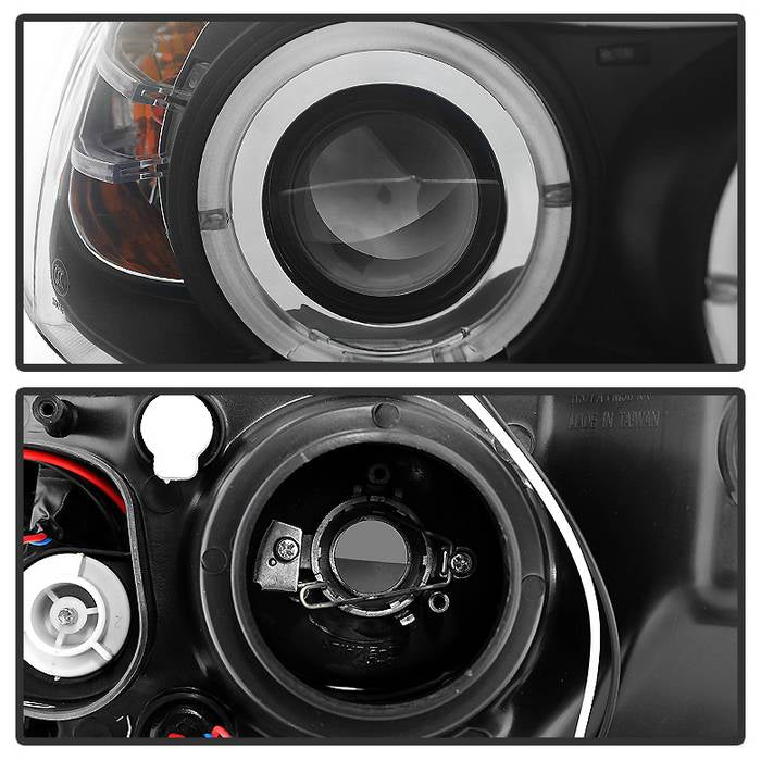 BMW E90 3-Series 06-08 4DR Projector Headlights - Black - Image 4