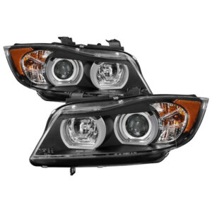 BMW E90 3-Series 06-08 4DR Version 2 Projector Headlights - Black
