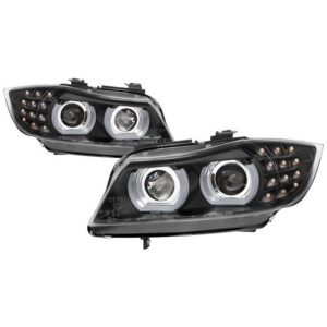 BMW E90 3-Series 09-12 4DR Projector Headlights- Black