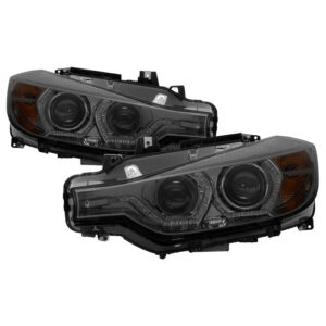 BMW F30 3 Series 2012 - 2014 4DR Projector Headlights - Smoke