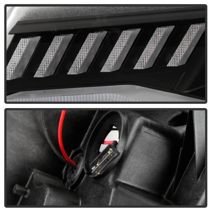 Chevy Camaro 16-18 Halogen Model Full LED Headlights- Black - Image 4