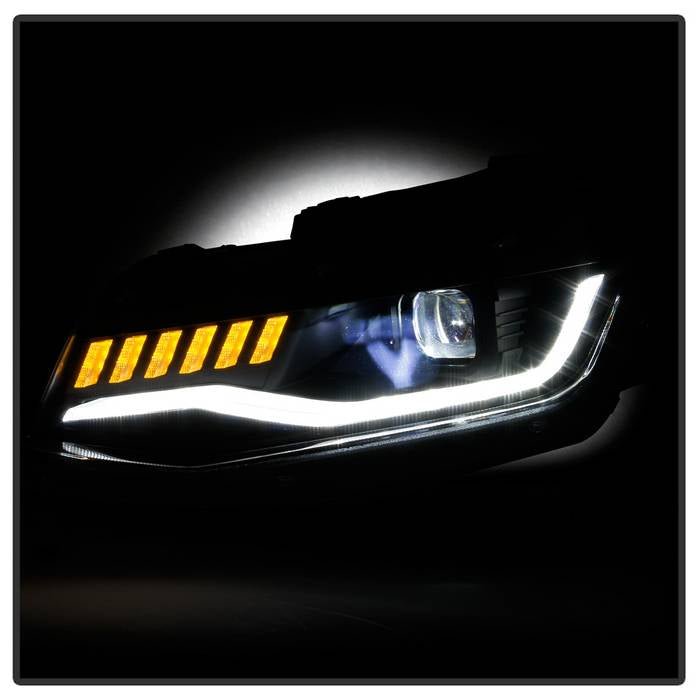 Chevy Camaro 16-18 Halogen Model Full LED Headlights- Black - Image 8
