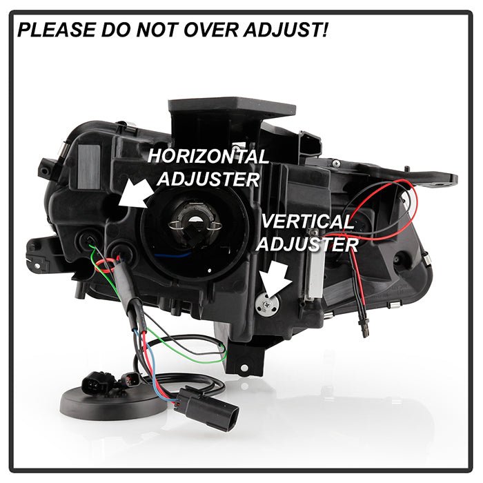 Chevy Camaro 16-18 Halogen Model Projector Headlights- Black - Image 5