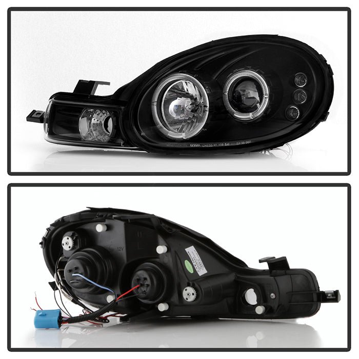 Dodge Neon 00-02 Projector Headlights - Black - Image 2