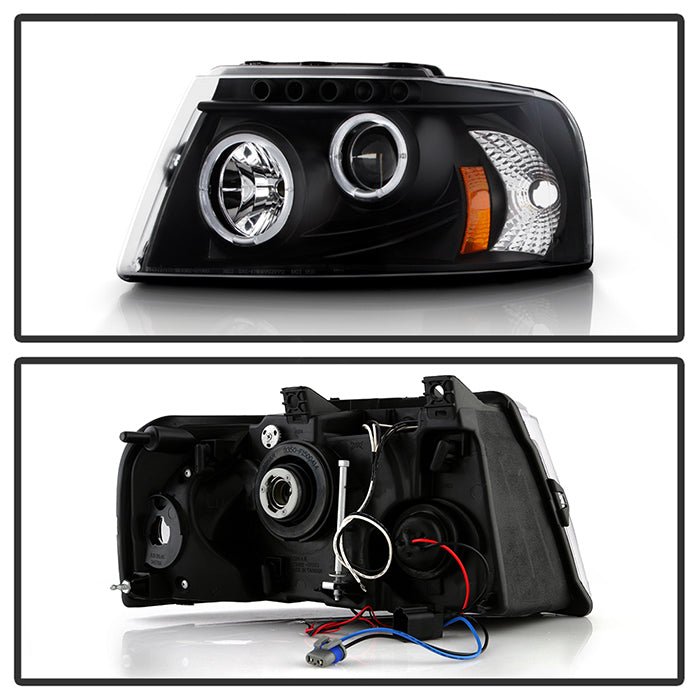 Ford Expedition 03-06 Projector Headlights - Black - Image 2