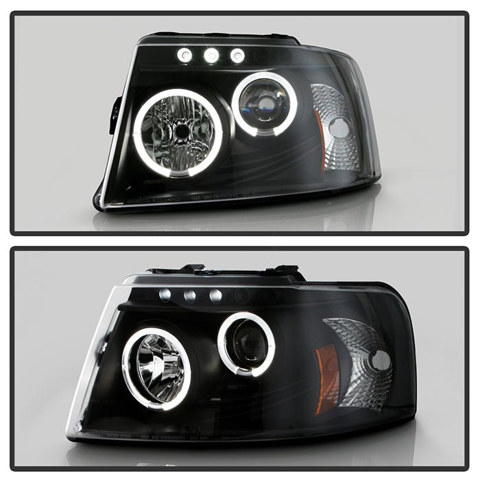 Ford Expedition 03-06 Projector Headlights - Black - Image 9