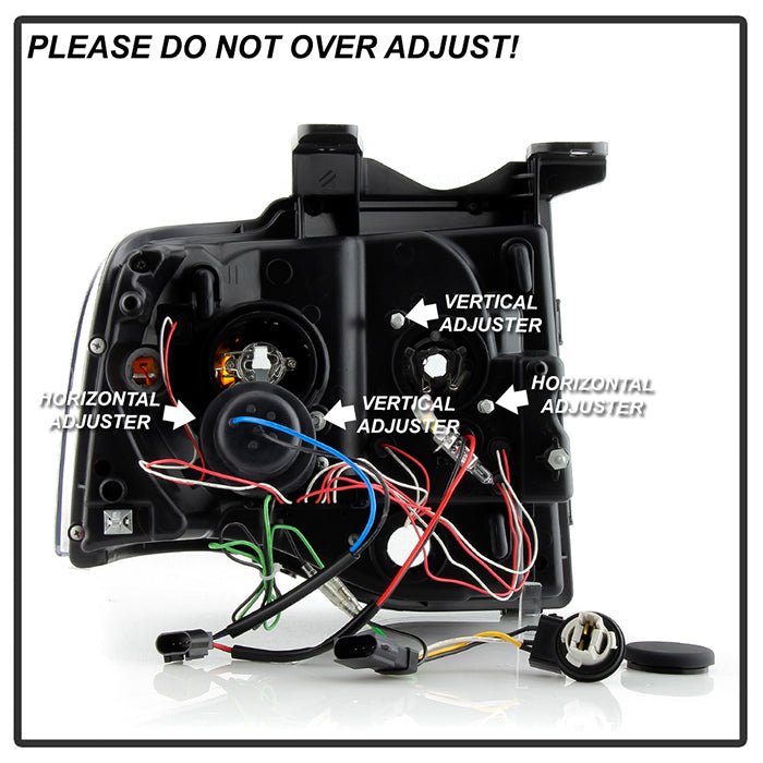 Ford Expedition 07-13 Projector Headlights - Black - Image 5