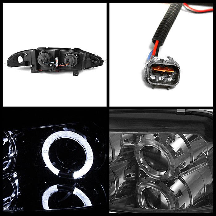 Mitsubishi Eclipse 95-96 Projector Headlights - Smoke - Image 2