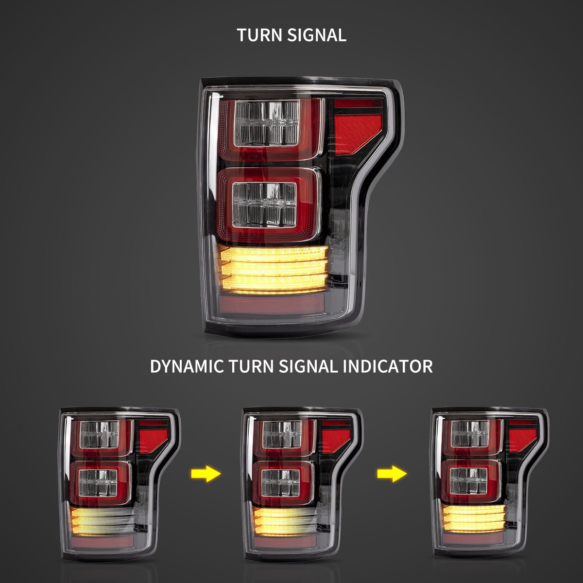 15-20 Ford F150 13th Gen (P552) Vland LED Tail Lights With Sequential Turn Signal - Image 9