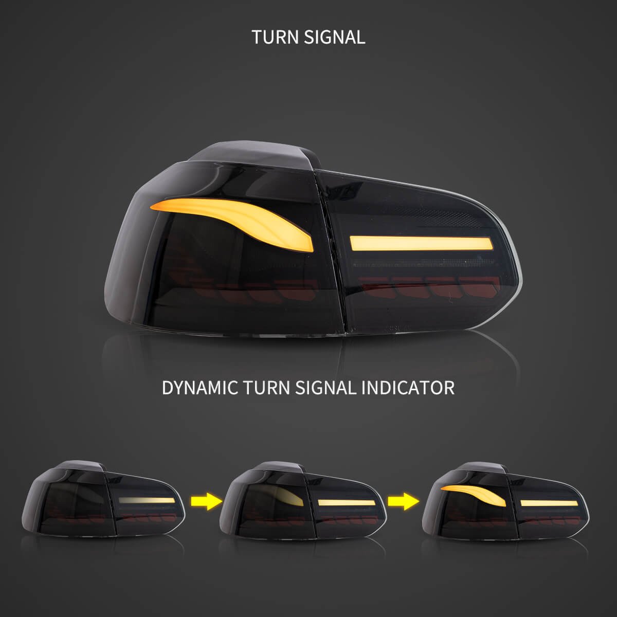 08-14 Volkswagen Golf 6th Gen Mk6 (5K) Hatchback Vland II OLED Tail Lights With Dynamic Welcome Lighting (GTS Style) - Image 6