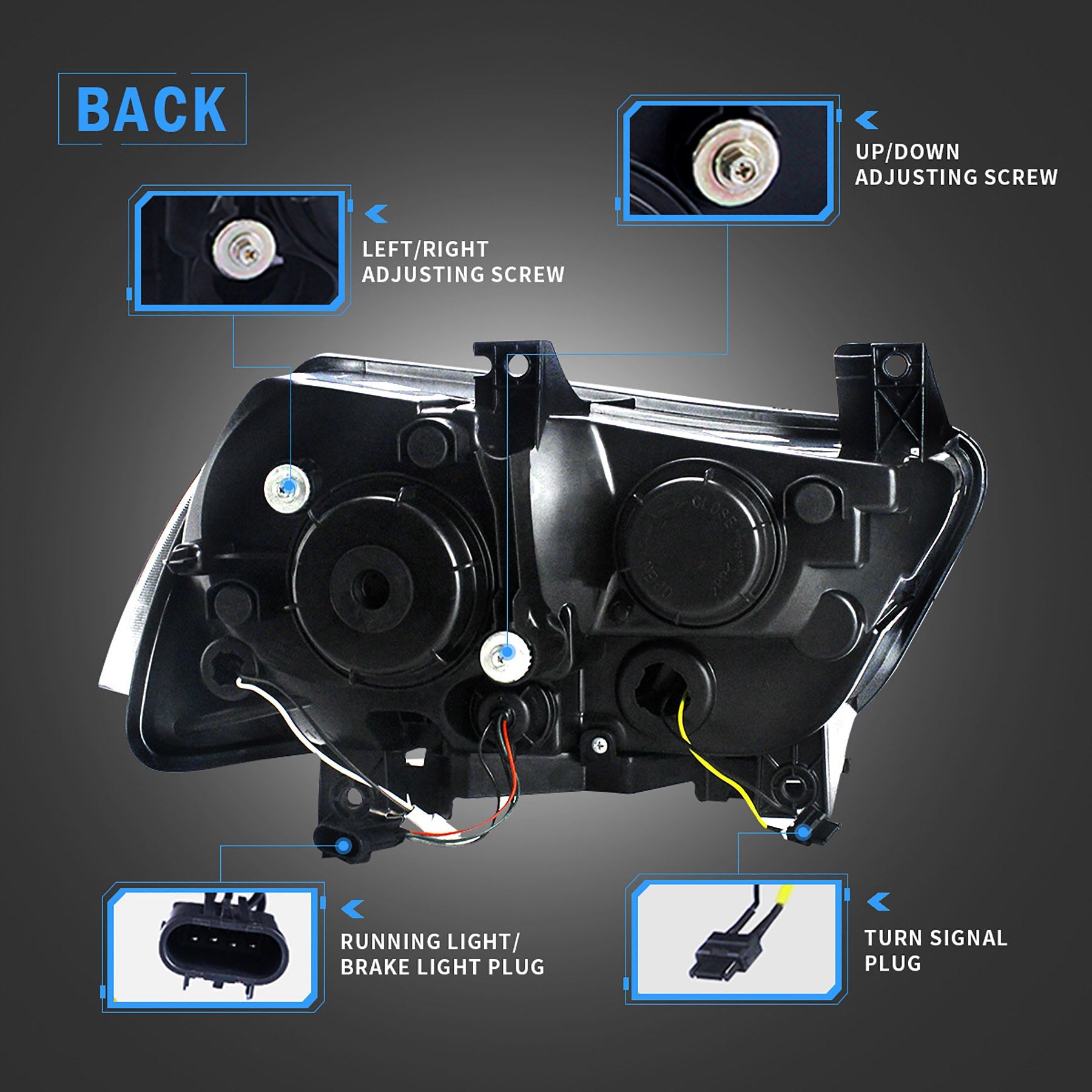 VLAND LED RGB Headlights Multicolor DRL For Dodge Charger 2011-2014 Headlamps Assembly - Image 6