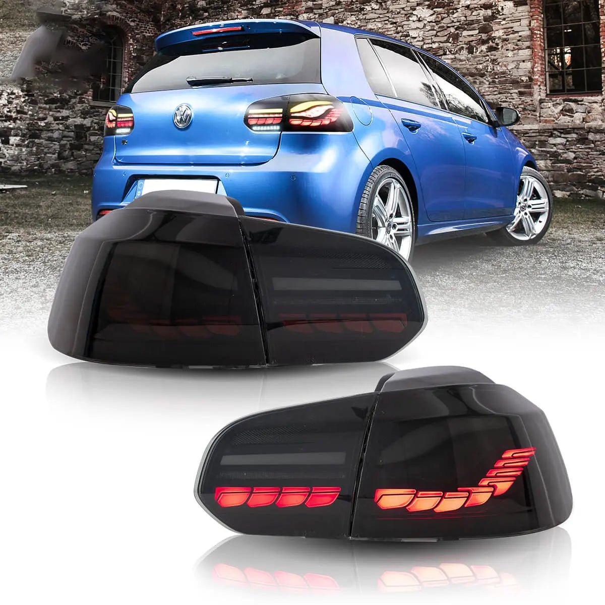 08-14 Volkswagen Golf 6th Gen Mk6 (5K) Hatchback Vland II OLED Tail Lights With Dynamic Welcome Lighting (GTS Style)