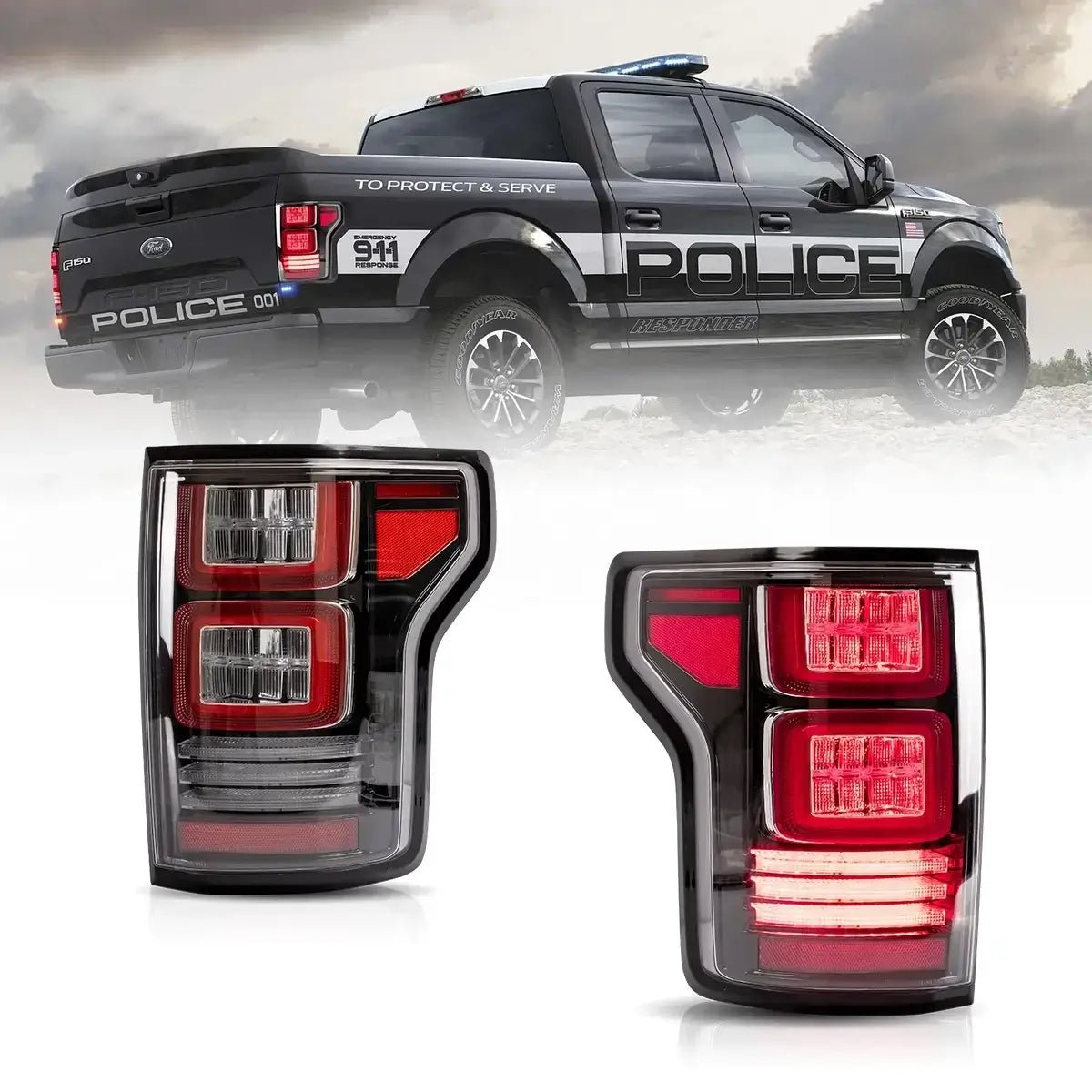 15-20 Ford F150 13th Gen (P552) Vland LED Tail Lights With Sequential Turn Signal - Image 2