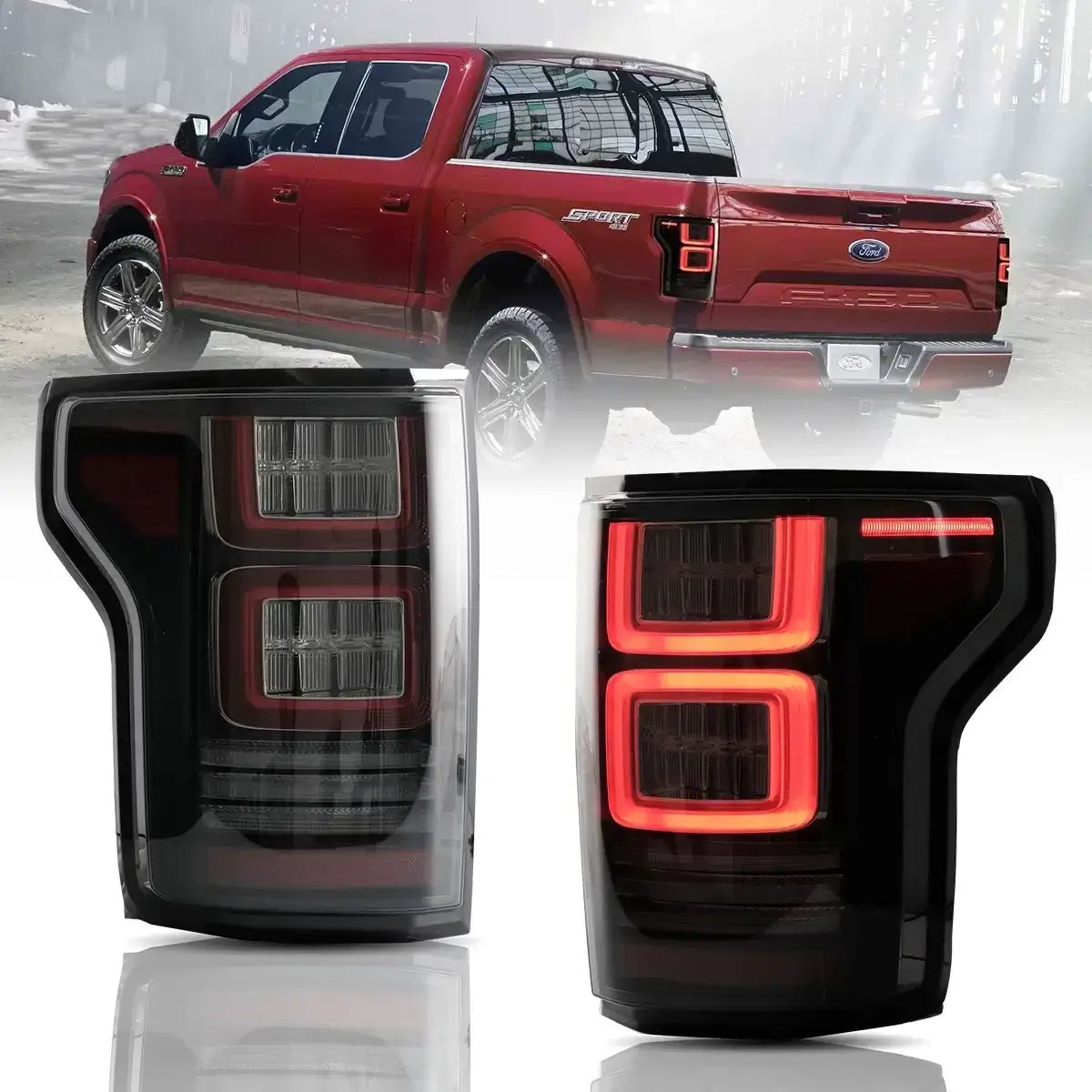 15-20 Ford F150 13th Gen (P552) Vland LED Tail Lights With Sequential Turn Signal - Image 4