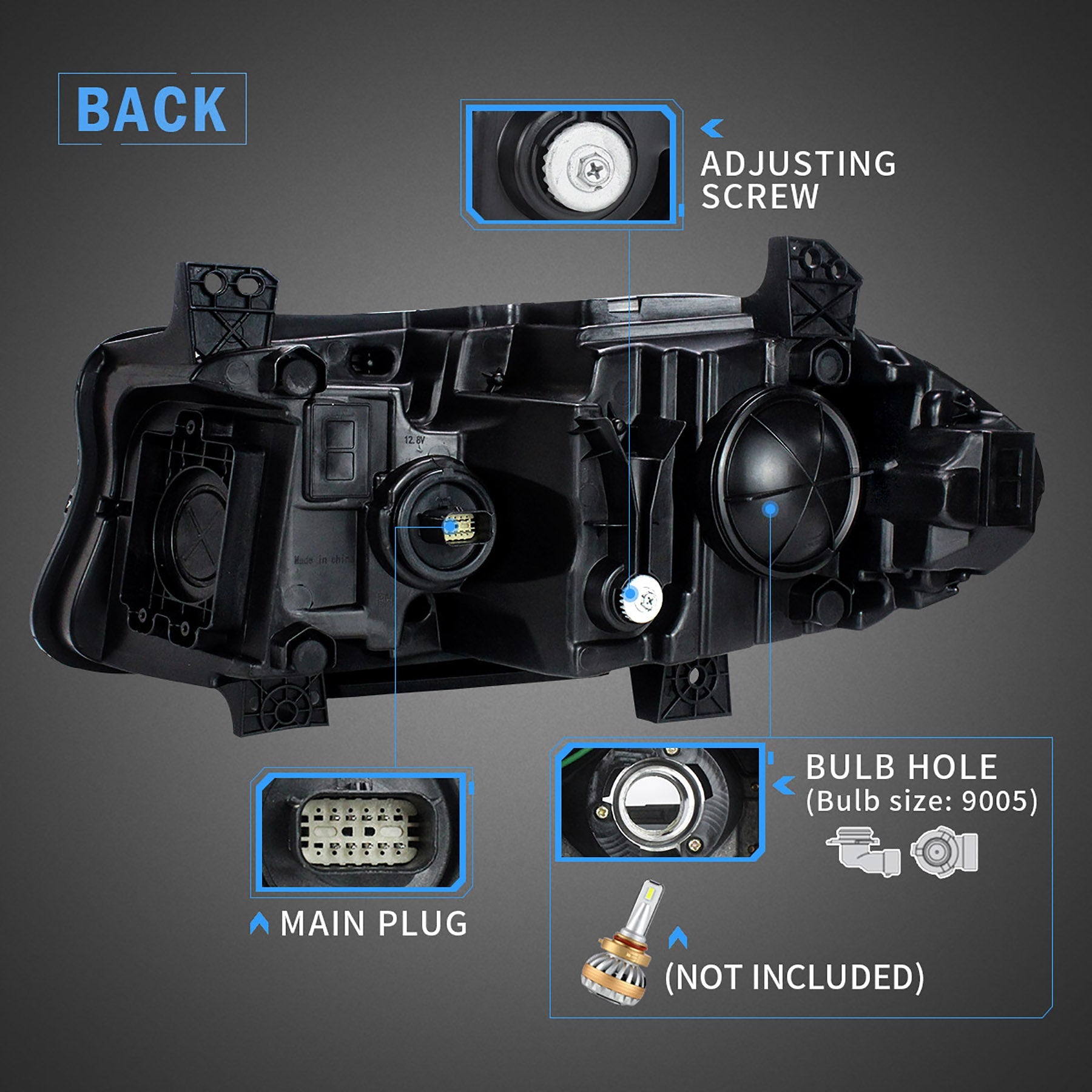 VLAND LED Headlights For Dodge Charger 2015-UP OEM Factory Front Lights Assembly - Image 16