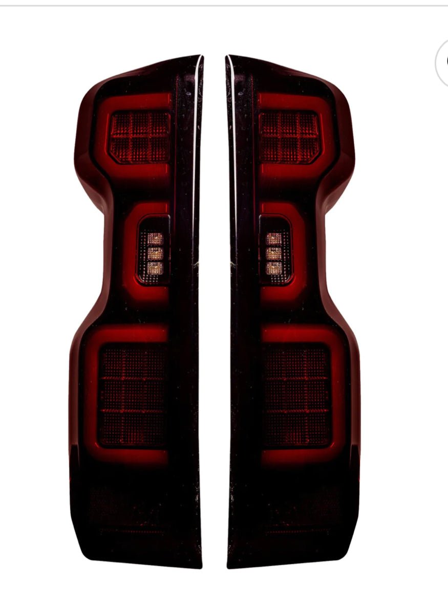 Chevy Silverado 1500 19-23 (Replaces OEM LED Tail Lights ONLY) Tail Lights OLED Red Smoked - Image 5