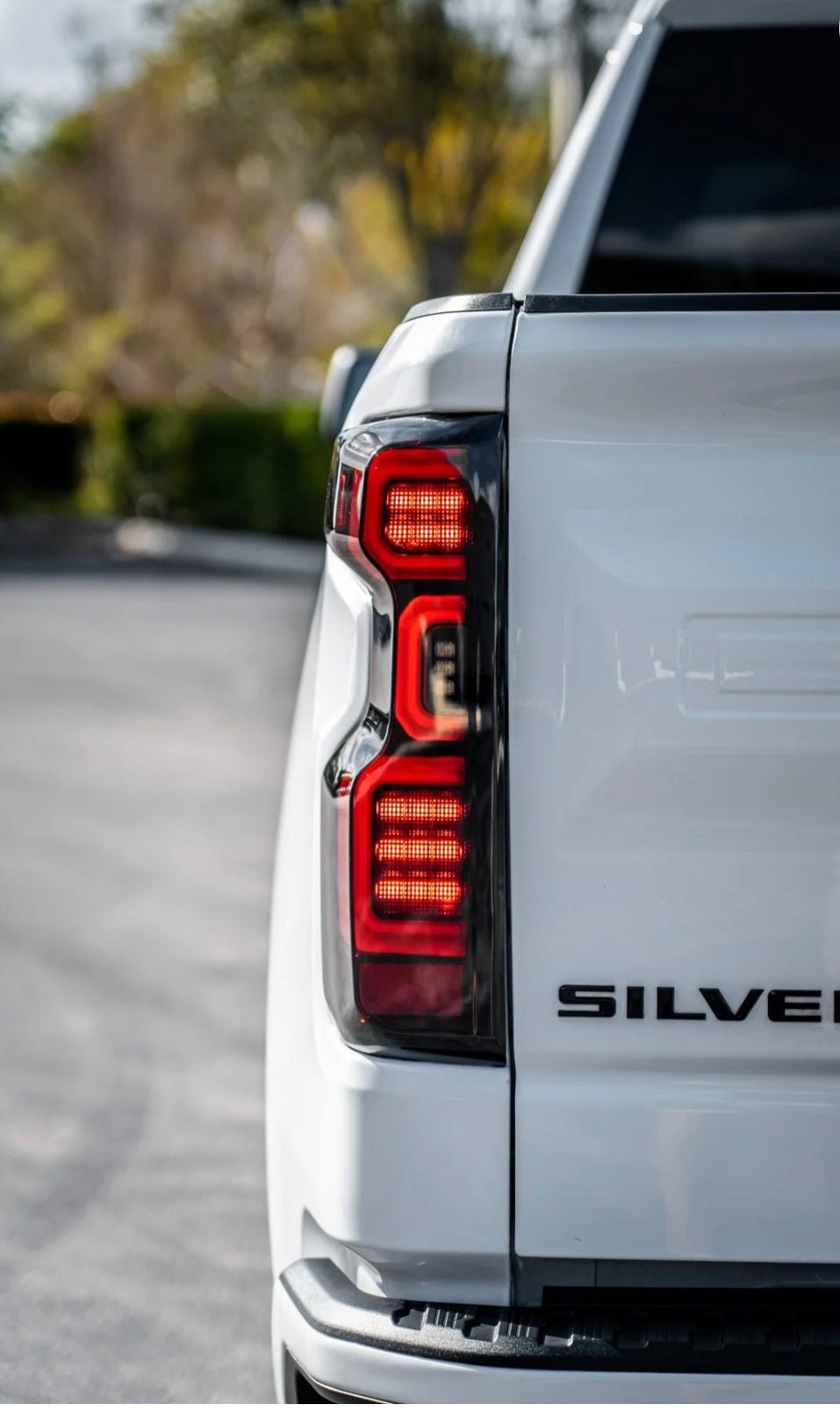 Chevy Silverado 1500 19-23 (Replaces OEM LED Tail Lights ONLY) Tail Lights OLED Red Smoked