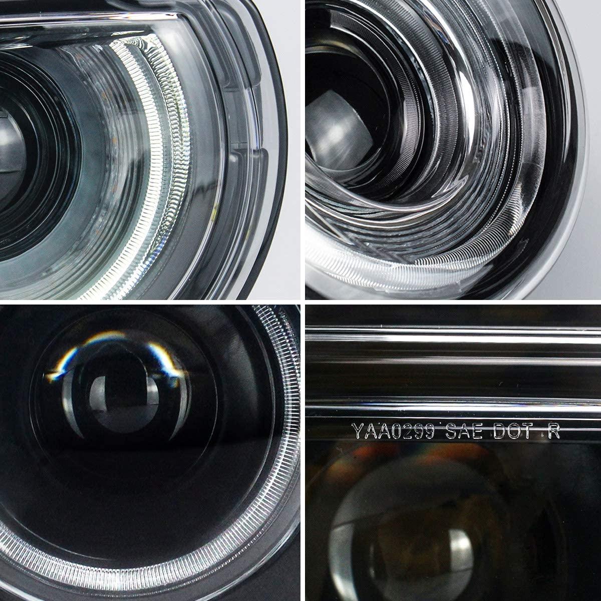 VLAND LED Halo Headlights For Dodge Challenger 2008-2014 Dual Beam DRL(White) With Sequential Turn Signals - Image 5